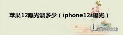 iphone12s曝光 苹果12曝光调多少