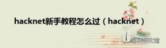 hacknet hacknet新手教程怎么过