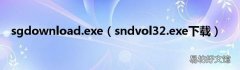 sndvol32.exe下载 sgdownload.exe