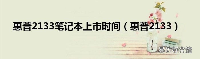 惠普2133 惠普2133笔记本上市时间