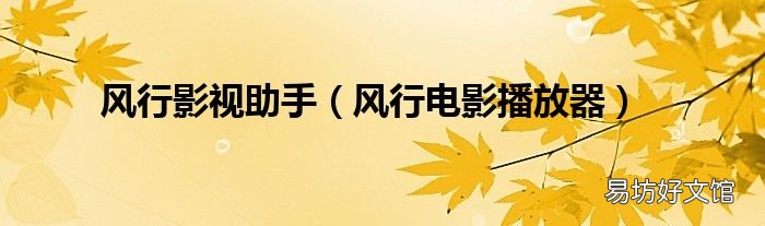 风行电影播放器 风行影视助手