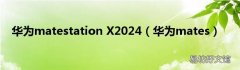 华为mates 华为matestation X2024