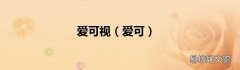 爱可 爱可视