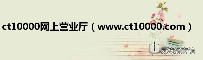 www.ct10000.com ct10000网上营业厅