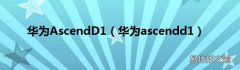 华为ascendd1 华为AscendD1
