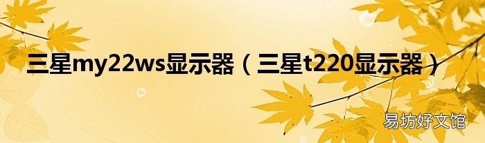 三星t220显示器 三星my22ws显示器