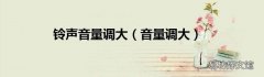 音量调大 铃声音量调大