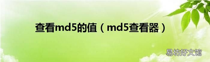 md5查看器 查看md5的值