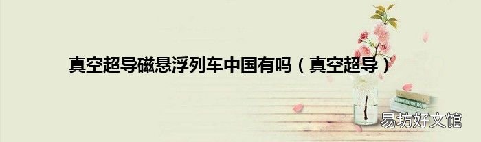 真空超导 真空超导磁悬浮列车中国有吗
