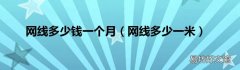 网线多少一米 网线多少钱一个月