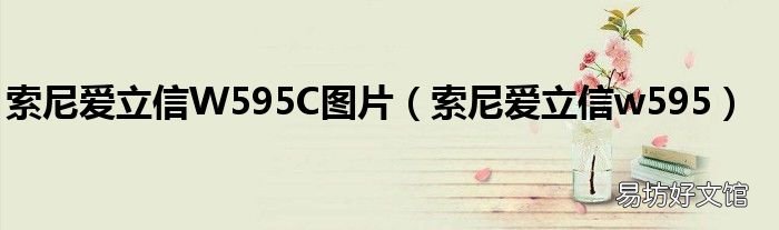 索尼爱立信w595 索尼爱立信W595C图片