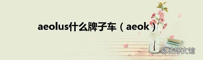 aeok aeolus什么牌子车