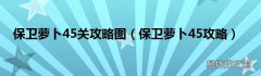 保卫萝卜45攻略 保卫萝卜45关攻略图