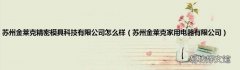 苏州金莱克家用电器有限公司 苏州金莱克精密模具科技有限公司怎么样