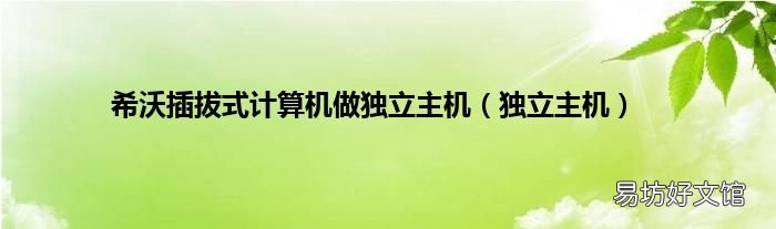 独立主机 希沃插拔式计算机做独立主机