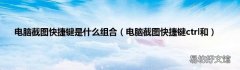 电脑截图快捷键ctrl和 电脑截图快捷键是什么组合
