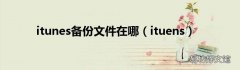 ituens itunes备份文件在哪