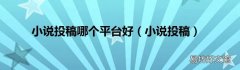小说投稿 小说投稿哪个平台好
