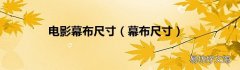 幕布尺寸 电影幕布尺寸