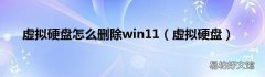虚拟硬盘 虚拟硬盘怎么删除win11
