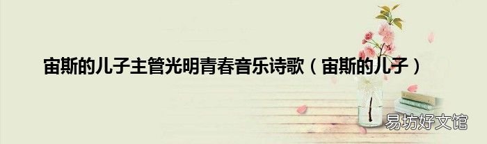宙斯的儿子 宙斯的儿子主管光明青春音乐诗歌