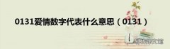 0131 0131爱情数字代表什么意思