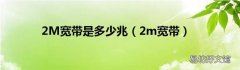 2m宽带 2M宽带是多少兆