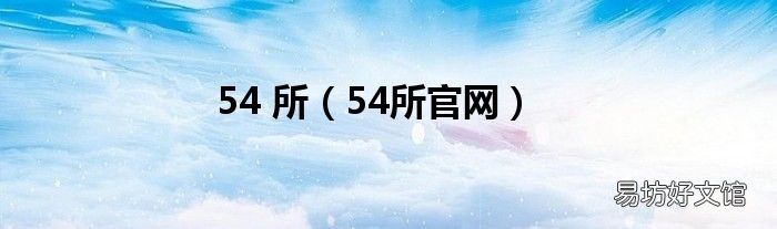54所官网 54 所