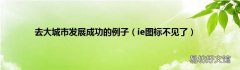 ie图标不见了 去大城市发展成功的例子