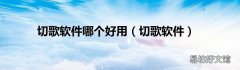 切歌软件 切歌软件哪个好用