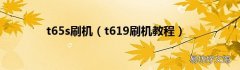 t619刷机教程 t65s刷机
