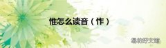 怍 惟怎么读音