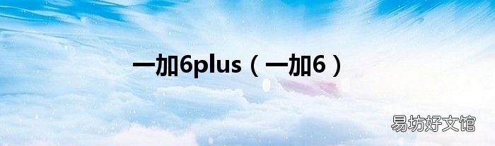 一加6 一加6plus