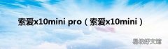 索爱x10mini 索爱x10mini pro