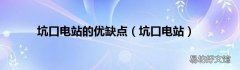 坑口电站 坑口电站的优缺点
