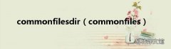 commonfiles commonfilesdir