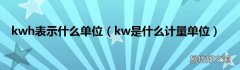 kw是什么计量单位 kwh表示什么单位