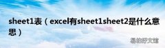 excel有sheet1sheet2是什么意思 sheet1表