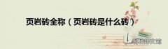 页岩砖是什么砖 页岩砖全称