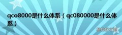 qc080000是什么体系 qco8000是什么体系