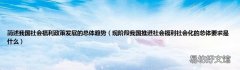 现阶段我国推进社会福利社会化的总体要求是什么 简述我国社会福利政策发展的总体趋势
