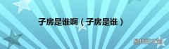 子房是谁 子房是谁啊