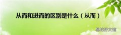 从而 从而和进而的区别是什么