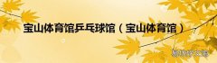 宝山体育馆 宝山体育馆乒乓球馆