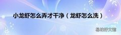 龙虾怎么洗 小龙虾怎么弄才干净