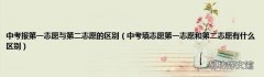 中考填志愿第一志愿和第二志愿有什么区别 中考报第一志愿与第二志愿的区别
