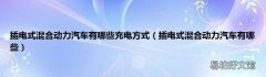 插电式混合动力汽车有哪些 插电式混合动力汽车有哪些充电方式