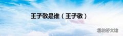 王子敬 王子敬是谁