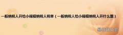 一般纳税人给小规模纳税人开什么票 一般纳税人开给小规模纳税人税率