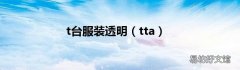 tta t台服装透明